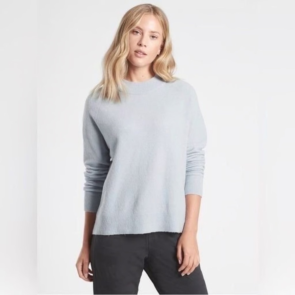 Athleta Hawthorn Extra Fine Merino Wool Sweater Blue 20867